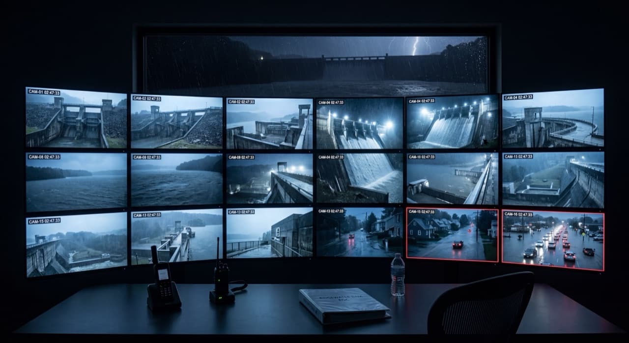 Dam Flood Control: Emergency Overtopping Deception